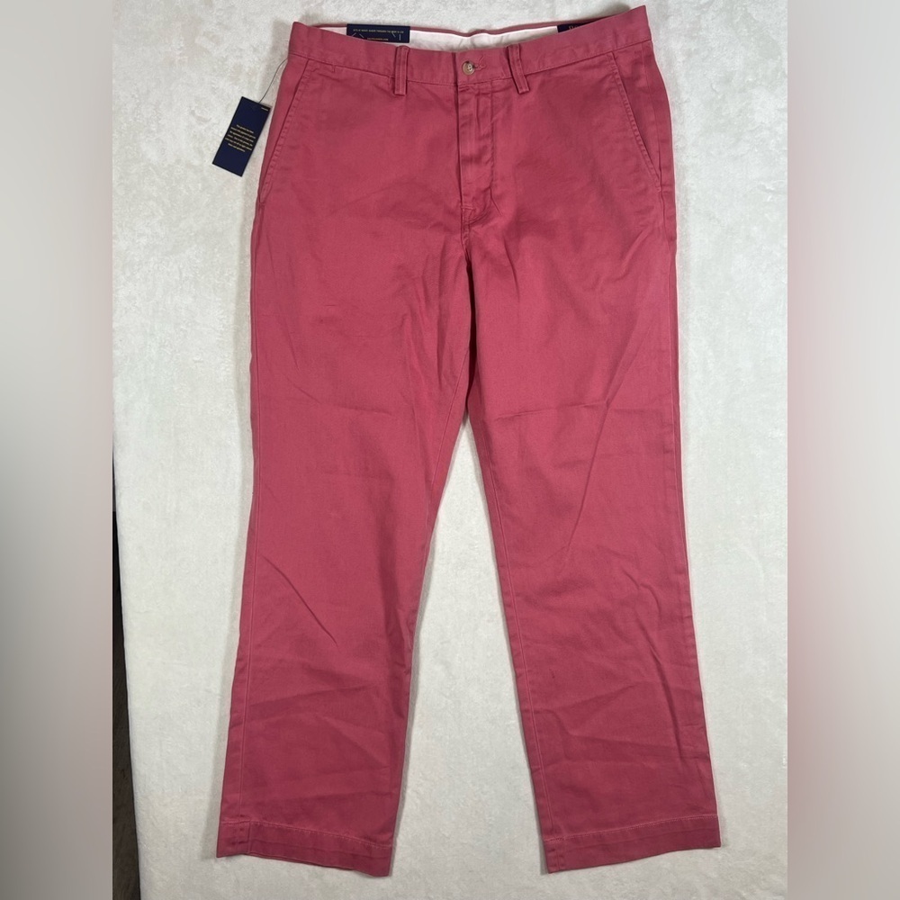 NWT Polo Ralph Lauren 32W 30L Classic Twill Chino Men’s Red Pants Khakis